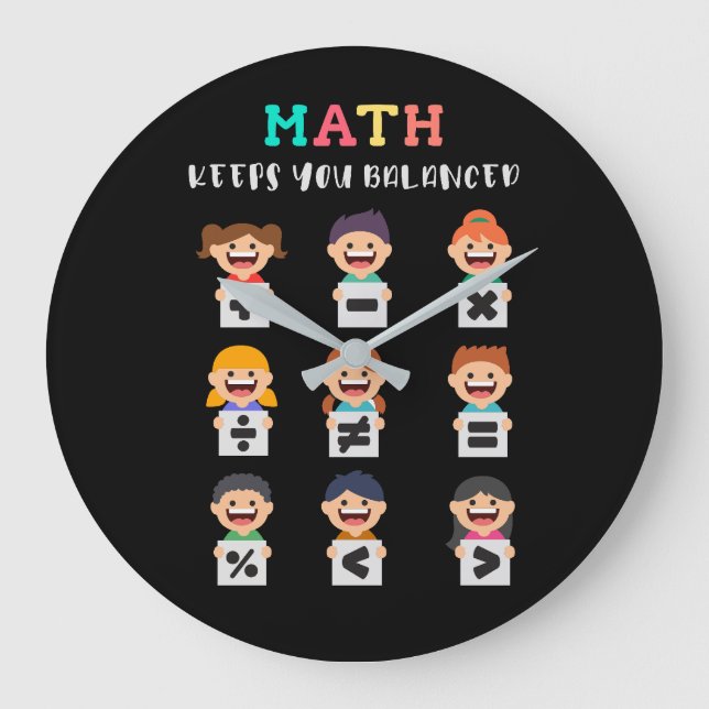 Relógio Grande Math keeps you balanced (Frente)