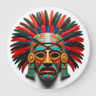 Relógio Grande Mayan Mask Viagem do México