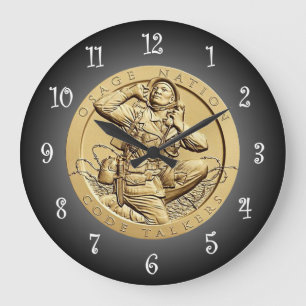 Relógio Grande Medalha de bronze - Código Osage Talkers