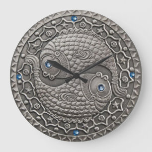 Relógio Grande Medalhão dos peixes