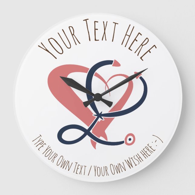 Relógio Grande Médico, enfermeiro, paramédico, modelo de presente (Frente)