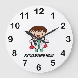 Relógio Grande Médico Nacional de Super Herói Personaliza