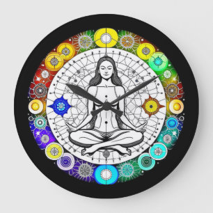 Relógio Grande Meditação Tranquil e Serena Pacífica