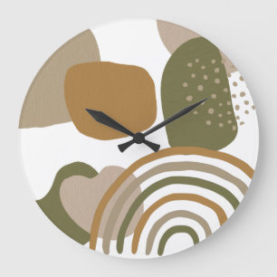 Relógio Grande meio século Formas Modernas Boho Arco-Íris MCM