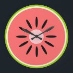Relógio Grande Melancia<br><div class="desc">Uma fatia de fruta.</div>