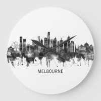 Melbourne Austrália Skyline BW