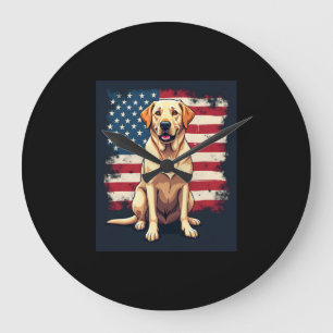 Relógio Grande Melhor Labrador Para Homens, Amarelo Cachorro Retr