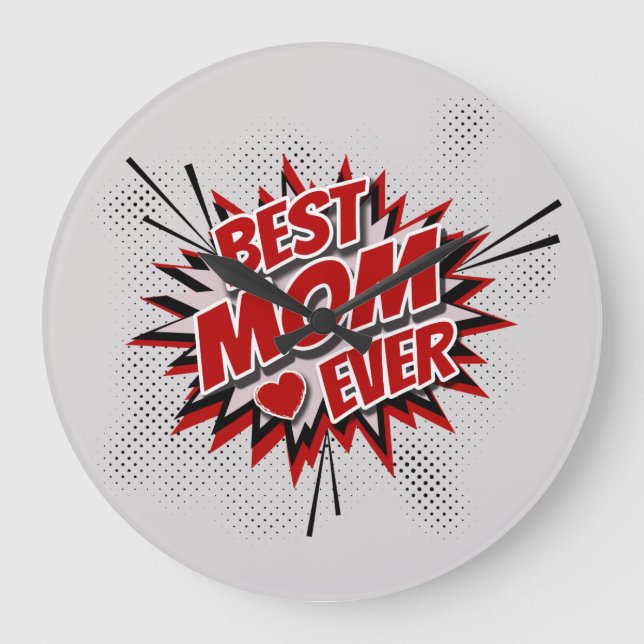 Relógio Grande Melhor Mãe Nunca (Frente)