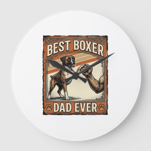 Relógio Grande Melhor Pai Boxer de Todos os Tempos Vintage Pai de