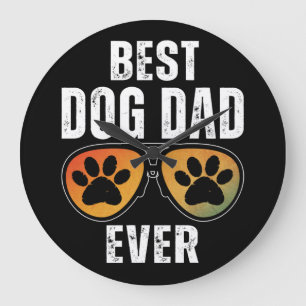RELÓGIO GRANDE MELHOR PAI DE CACHORRO NUNCA