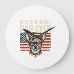 Relógio Grande Melhor Pai de Chihuahua de Todos os Tempos Desenho