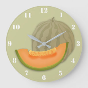 RELÓGIO GRANDE MELON CANTALOUPE FRUTA DE VERÃO
