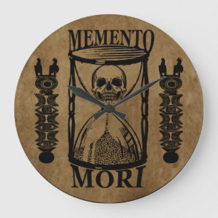 Relógio Grande Memento mori crânio