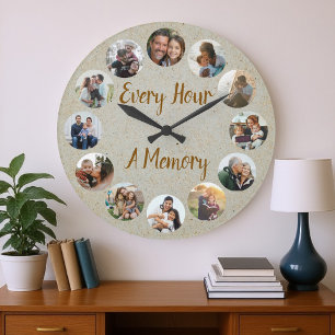 Relógio Grande Memória de Foto Personalizada