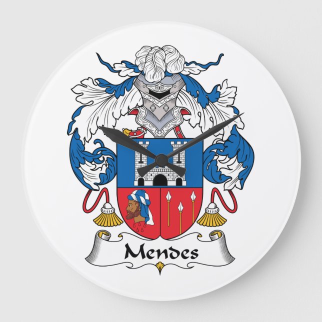 Relógio Grande Mendes Family Crest (Frente)