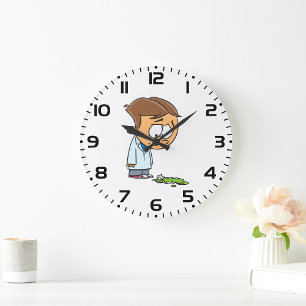 Relógio Grande Menino Deixando Um Experimento