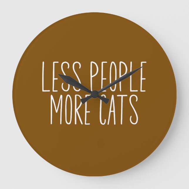Relógio Grande Menos Pessoas Mais Gatos (Frente)