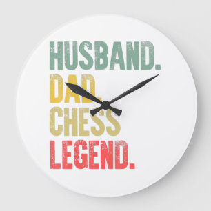 Relógio Grande Mens Engraçado Presente Marido Pai Legenda de Xadr