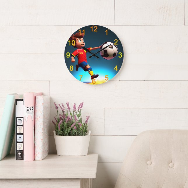 Relógio Grande "Meta Bound: The Animated Boy's Perfect Kick" (Sala de leitura)