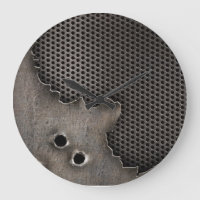Metal com fundo dos buracos de bala