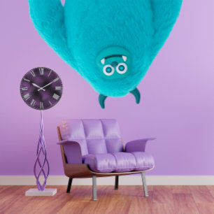 Relógio Grande Metal roxo das cinzas de prata da ameixa do númer