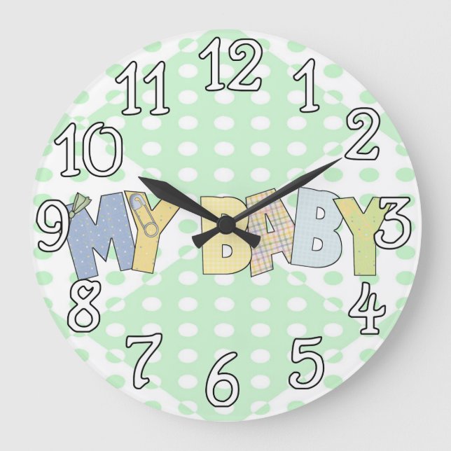 Relógio Grande Meu Docinho Nursery Wall Clock (Frente)