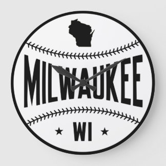 Relógio Grande Milwaukee Baseball Clock