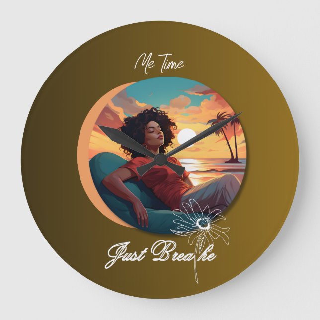 Relógio Grande Minha Hora "Respire" (Frente)