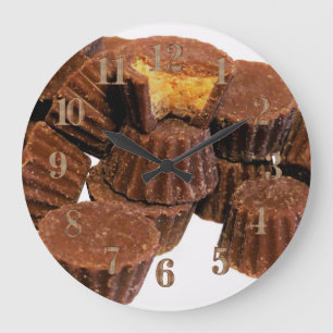 Relógio Grande Mini Chocolate and Peanut Butter Treats Wall Clock