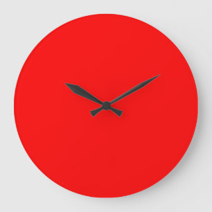 Relógio Grande Minimalismo Vermelho
