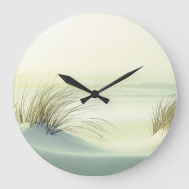 Relógio Grande Minimalist Serene White Sand Dunes Beach