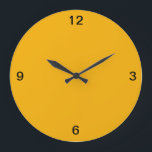 Relógio Grande  Minimalista. Amarelo quente.<br><div class="desc">Mínima volta,  relógio de parede,  em amarelo quente. Limpa qualquer espaço.</div>