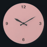 Relógio Grande Minimalista. Pia Pastel.<br><div class="desc">Relógio de parede redonda minimalista,  em cor rosa pastel. Vai melhorar qualquer lugar.</div>