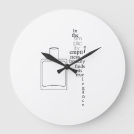 Relógio Grande Mínimo de Elegância de Simplicidade Preto e Branco