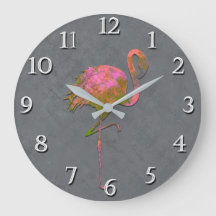 Mod Colorido Verão Flamingo Chic Moderno Cinza