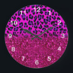 Relógio Grande Moda Moderna Rosa Púrpura Leopardo-da-Lama<br><div class="desc">Leopardo Roxo Púrpura,  Rosa Moderno,  da Moda.                                           








brilho cor-de-rosa-leopardo,     glitter pop giro,  brilho    colorido,     brilho metálico-brilhante,  arte africana luxuosa,  jaguar safari cheetah,  vida selvagem,  padrão de pele animal    natural,  impressão de textura de design de pele,  brilho de moda selvagem,  púrpura rosa-reluzente brilhante, </div>