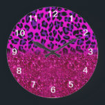 Relógio Grande Moda Moderna Rosa Púrpura Leopardo-da-Lama<br><div class="desc">Leopardo Roxo Púrpura,  Rosa Moderno,  da Moda.                                           








brilho cor-de-rosa-leopardo,     glitter pop giro,  brilho    colorido,     brilho metálico-brilhante,  arte africana luxuosa,  jaguar safari cheetah,  vida selvagem,  padrão de pele animal    natural,  impressão de textura de design de pele,  brilho de moda selvagem,  púrpura rosa-reluzente brilhante, </div>