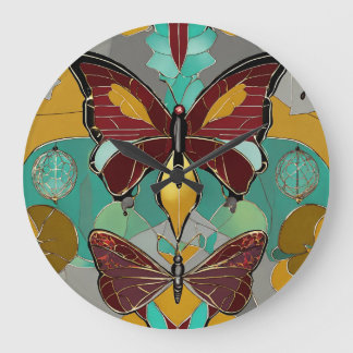Relógio Grande Modas de Flutter: Camisetas De Borboleta Whimsical