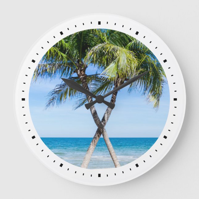 Relógio Grande Modelo de Foto Redonda Personalizada DIY (Frente)