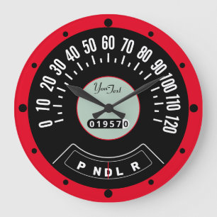 Relógio Grande Modelo do Velocímetro Clássico do Carro Vintage 19