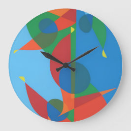Relógio Grande Modern Abstraction Treble Clef Wall Clock