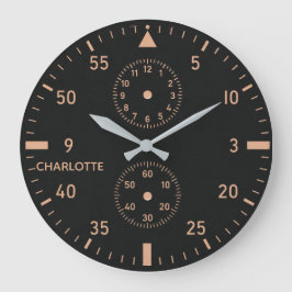Relógio Grande Modern Aviation Instrument Pilot Chronograph