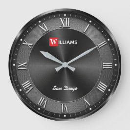 Relógio Grande Modern Gunmetal Black Luxury