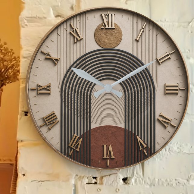 Relógio Grande  Modern Minimalist Arch Abstract Geometric Boho De (Criador carregado)