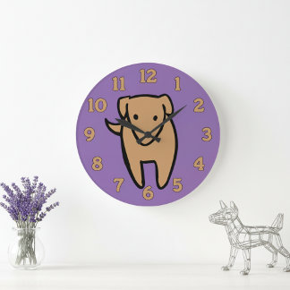 Relógio Grande Modern Minimalist Art Wall Clock For Dog Lovers