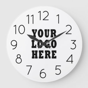 Relógio Grande Modern Minimalist Editable Company Business Logo 