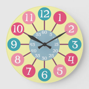 Relógio Grande Moderno do século médio do Estrelo Atômica Retro