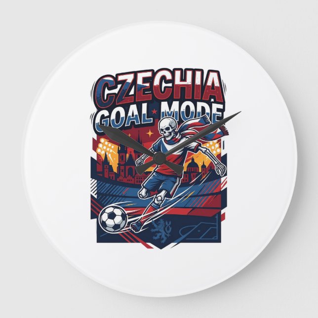 Relógio Grande Modo de Gol da República Tcheca Esqueleto Striker  (Frente)