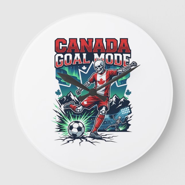 Relógio Grande Modo de Gol do Canadá Esqueleto de Ataque Nações D (Frente)