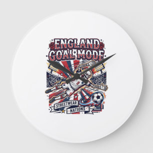 Relógio Grande Modo Gol Inglaterra Esqueleto Atacante Nações Stre